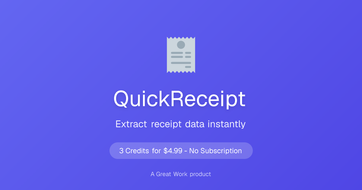 Scan Receipt to CSV | QuickReceipt - Receipt OCR